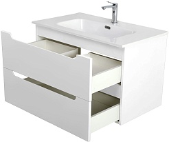 BelBagno Мебель для ванной Etna 80 подвесная белая матовая – фотография-11