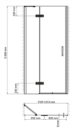WasserKRAFT Душевая дверь Aller 10H05LW – фотография-2