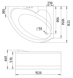 Gemy Акриловая ванна G9003 B R – фотография-4