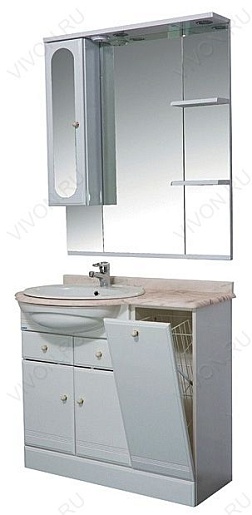 Aquanet Тумба с раковиной "Марсель 90" c б/к L – картинка-3