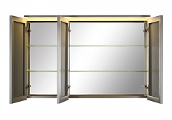 De Aqua Зеркало-шкаф для ванной Алюминиум 120 (AL 507 120 S) серебро – фотография-3