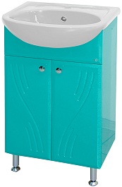 Misty Тумба с раковиной Мисти 60 салатовая – фотография-1