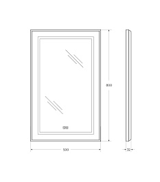 BelBagno Зеркало SPC-KRAFT-500-800-LED-TCH-WARM – фотография-10