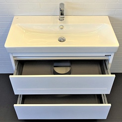 Comforty Мебель для ванной Дублин 90 подвесная белая – фотография-8