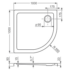 Roltechnik Экран для поддона "FLAT ROUND 1000" – фотография-3