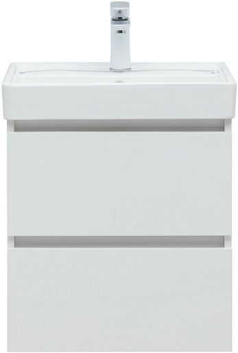 Aquanet Мебель для ванной Вега 50 подвесная белая глянцевая – фотография-12