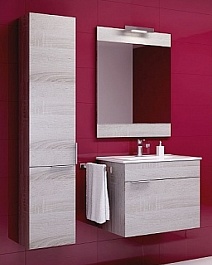 Aqwella Мебель для ванной Бриг 60 подвесная, дуб седой – фотография-1