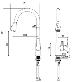 Aquatek Смеситель для кухни Лугано AQ1784CR хром – фотография-5