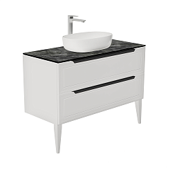 Зов Тумба под раковину Севилья 100 подвесная матовая белая/столешница куритиба – фотография-5