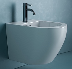 Ceramicanova Подвесное биде Uno CN11002 белое – фотография-1