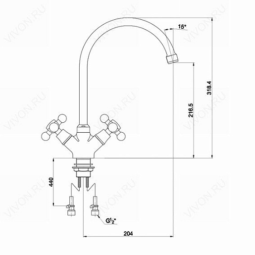 Timo Смеситель Aviator 0203FN – картинка-3