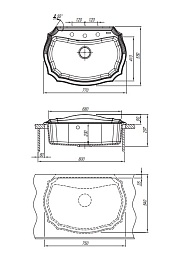 Florentina Мойка гранитная Эмилия 770 мокко – фотография-2