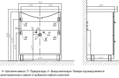 Velvex Тумба под раковину Orlando 70 графит – фотография-7