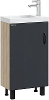 Onika Тумба под раковину Тимбер 45 L серая матовая/дуб сонома