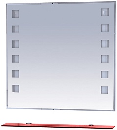 Misty Зеркало для ванной Эллада 90 красная полка – фотография-1