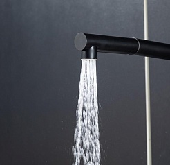 Frap Смеситель для кухни F6096-6 черный – фотография-3