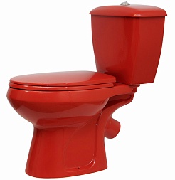 Оскольская керамика Унитаз-компакт Элисса 422973 красный – фотография-1