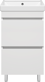 Misty Мебель для ванной Енисей 50 2 ящика белая – фотография-2