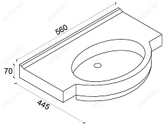 Opadiris Мебель для ванной Клио 50 орех антикварный	 – фотография-6