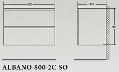 BelBagno Тумба с раковиной ALBANO 800 Rovere Rustico – фотография-2
