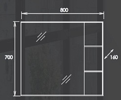 Onika Мебель для ванной Легран 80 дуб галифакс – фотография-4