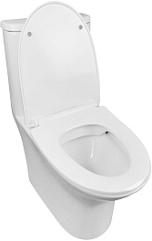 Azario Унитаз-моноблок Sente AZ-8614 безободковый с бачком с сиденьем микролифт белый – фотография-5