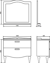 Comforty Тумба с раковиной Монако 100 1 белая – фотография-13