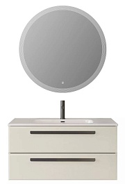 BelBagno Мебель для ванной Eco Cer-N 100 брашированная альпака CZR-8095-100 ручки чёрные – фотография-1