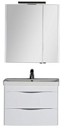 Aquanet Зеркальный шкаф "Орлеан 80" белый – фотография-6