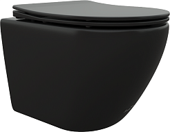 Ceruttispa Унитаз подвесной Ticino Aria MB CT8918 черный матовый – фотография-1