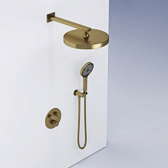 Sancos Душевой комплект Space SC3006BG брашированное золото – фотография-2