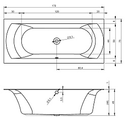 Riho Акриловая ванна LINARES R 170x75 – фотография-3