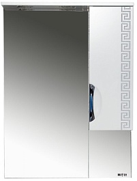 Misty Зеркало-шкаф Престиж 70 R белый/серебряная патина – фотография-1