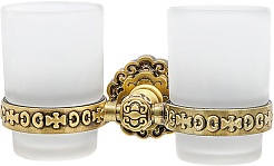 Milacio Стакан для зубных щеток Villena MC.904.BR двойной бронза – фотография-1