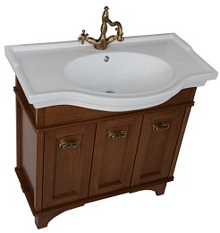 Aquanet Тумба с раковиной Николь 90 орех – фотография-4