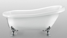 Magliezza Акриловая ванна на лапах Alba (155,5x72,5) ножки хром 