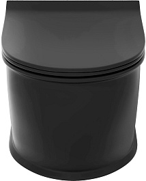 Grossman Унитаз подвесной Retro GR-4482BMS черный матовый – фотография-2