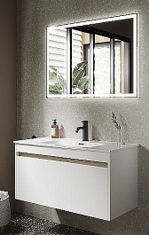 Sancos Мебель для ванной Smart 100 белый глянец – фотография-1