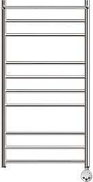Point Полотенцесушитель электрический П9 500x1000 PN10150PE с полкой хром – фотография-2
