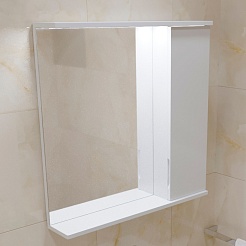 Mixline Зеркальный шкаф Лайн 70 R белый – фотография-4