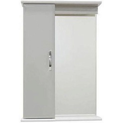 Водолей Мебель для ванной Классик 55 белая, зеркало-шкаф с подсветкой – фотография-4