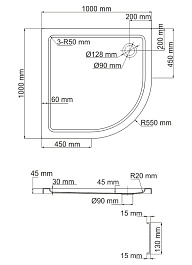 WasserKRAFT Поддон для душа Isen 26T23 – фотография-2