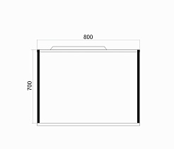 Mixline Зеркало Бруклин 80 белое – фотография-3