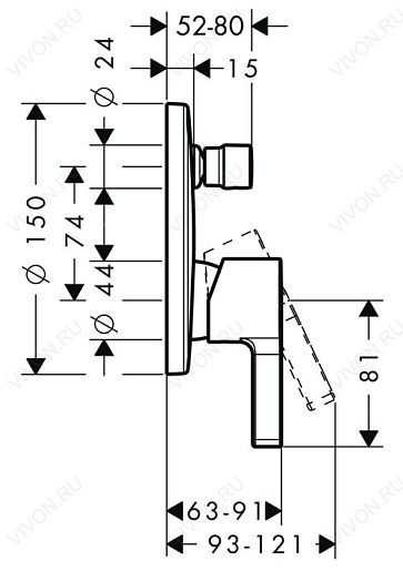 Hansgrohe Смеситель "Metris S 31465000" – фотография-2