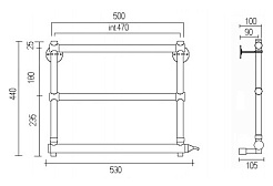 Margaroli Полотенцесушитель Sole 540-C – фотография-2