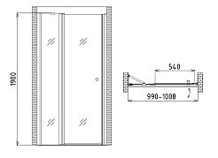 Gemy Душевая дверь New Rockcoco S03191A в нишу – фотография-3