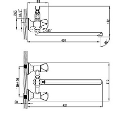 Iddis Смеситель Praktic Plus PRPSBL2i10 для ванны – фотография-2