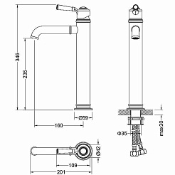 Aquatek Смеситель для раковины Классик AQ1504PG полированное золото – фотография-5