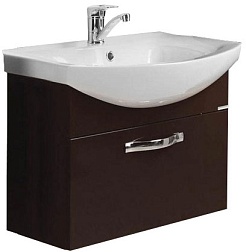 Акватон Тумба с раковиной "Ария 65" коричневая – фотография-1