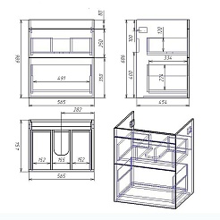 Owl 1975 Тумба с раковиной Sjel stor 65 – фотография-6